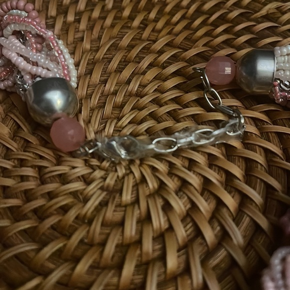 📿Stunning Vintage Micro Bead Multi Strand Braided Necklace - Picture 5 of 11